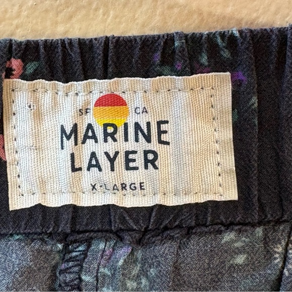 Marine Layer Kiley Pants in Black Floral. - Picture 4 of 5